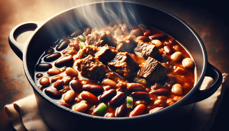 how do i cook a satisfying batch of homemade beef and bean chili 4