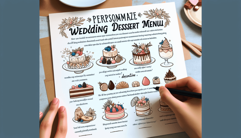 How To Create Custom Wedding Dessert Menus For A Personal Touch